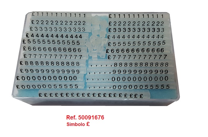 Marcaprecios 5x4 mm. glass / negro